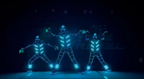 LED Tron Dancers @ Time Travel Party