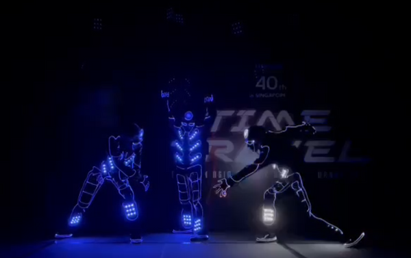 LED Tron Dancers @ Time Travel Party