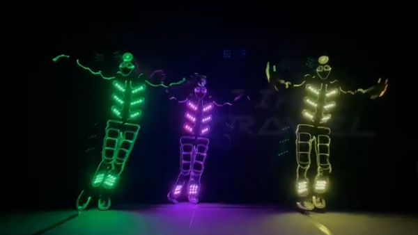 LED Tron Dancers @ Time Travel Party