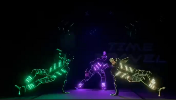 LED Tron Dancers @ Time Travel Party