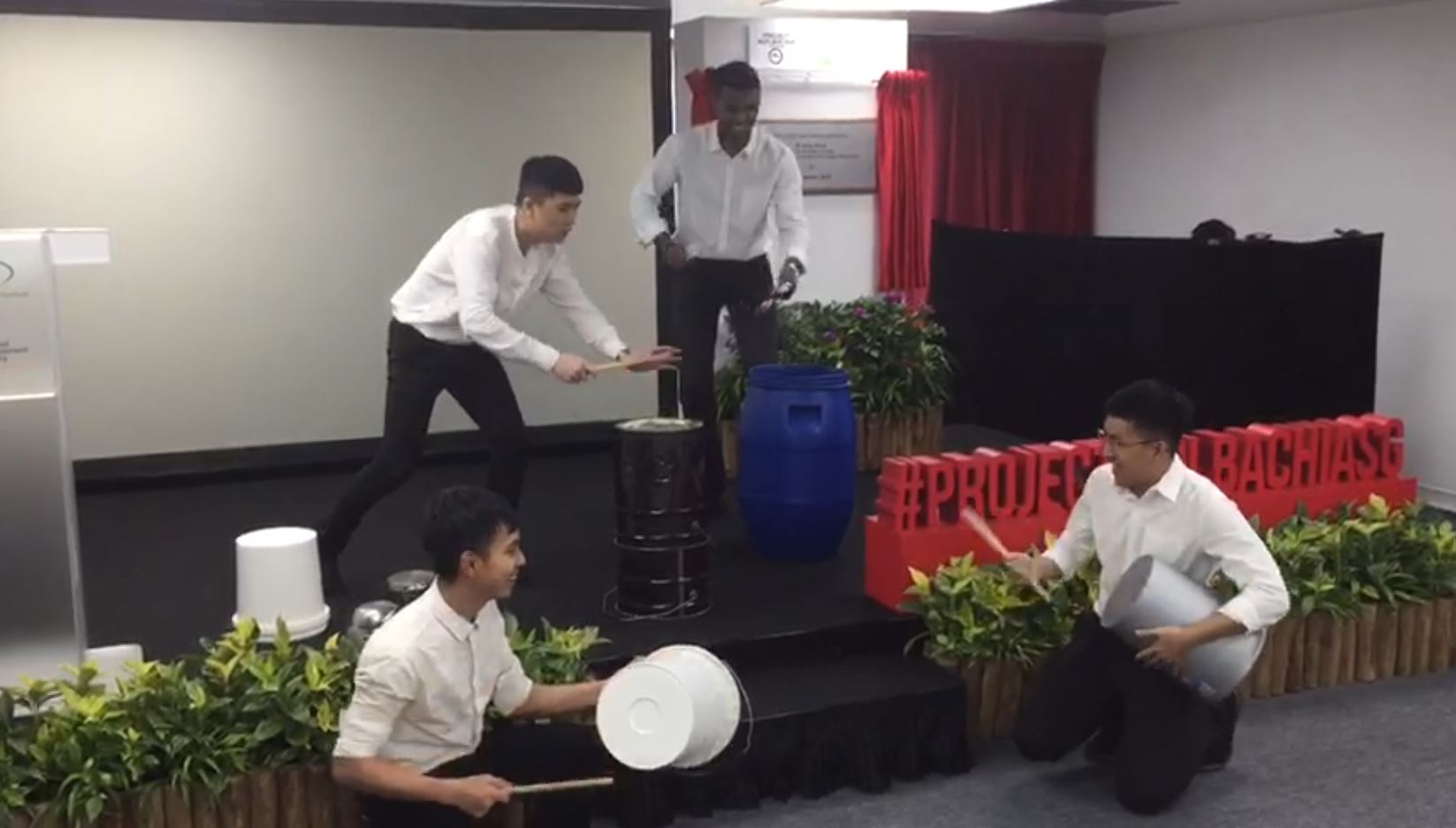 NAC Stomp Recycled Materials Drumming Act @ National Arts Council | NAC Stomp Recycled Materials Drumming Act @ National Arts Council