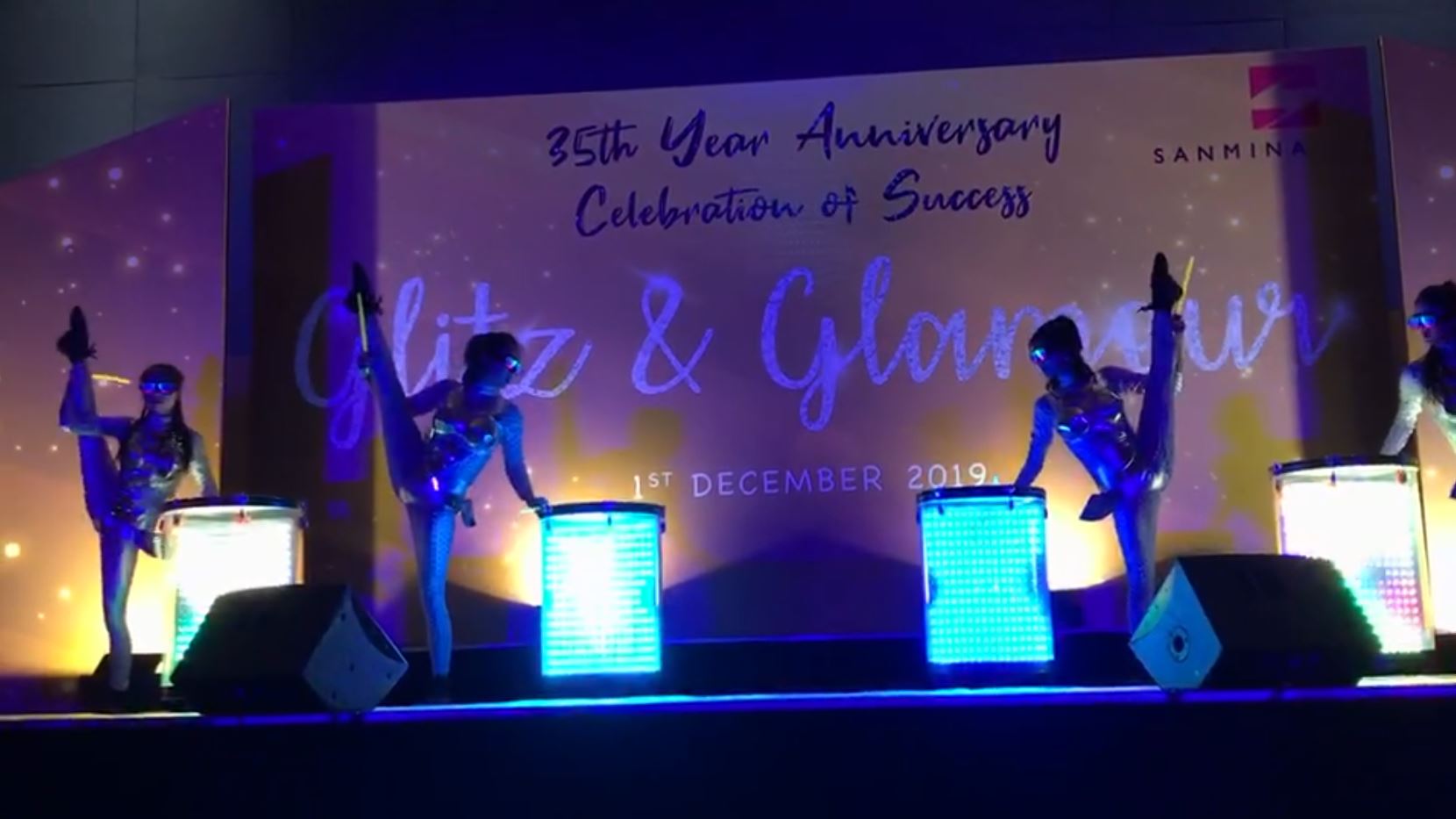Sanmina 35th Anniversary Dinner LED Drum Performance | Sanmina 35th Anniversary Dinner LED Drum Performance