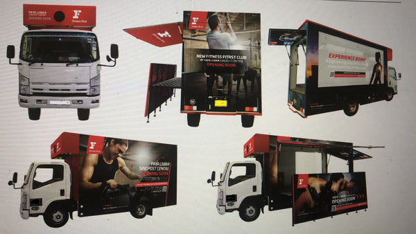 Roving Mobile Truck for Fitness First Paya Lebar Opening @ 3 locations