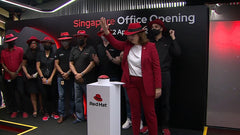 Experiential Marketing Singapore Redhat Office opening 2022 @ Raffles place