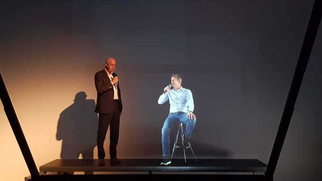 Live Holographic 3D Projection Web Conferencing | AV rental Singapore | 
Ooffle Event Company | Live Holographic 3D Projection Web Conferencing