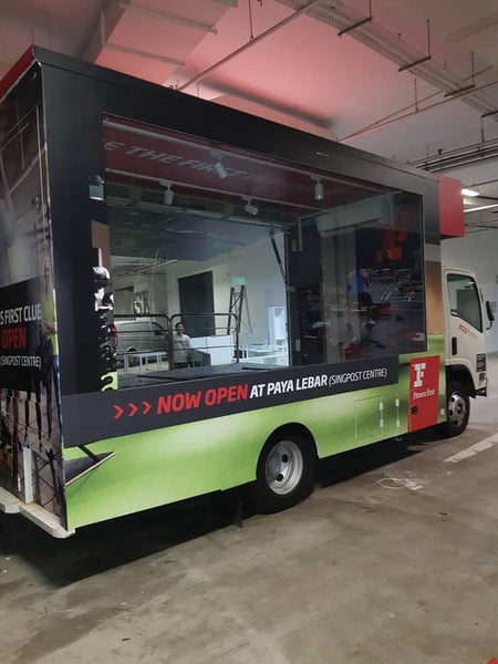 Roving Mobile Truck for Fitness First Paya Lebar Opening @ 3 locations