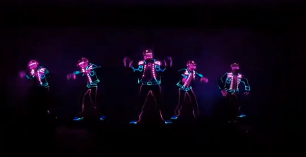 Dynamic Technicolor LED / Tron Dancers Color changing with Laser