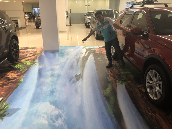 Land Rover Trickeye Floor Mural @ Leng Kee Showroom