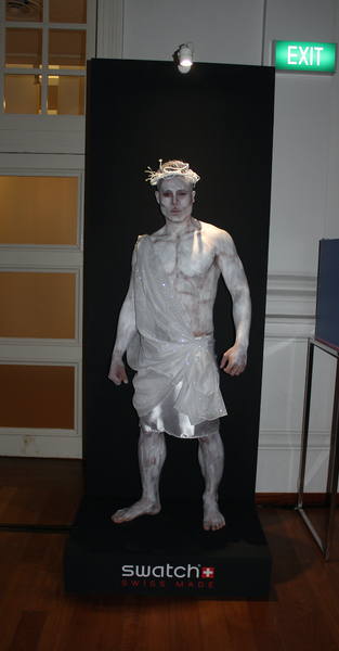 Interactive Human Statues @ Swatch Skin Irony Launch
