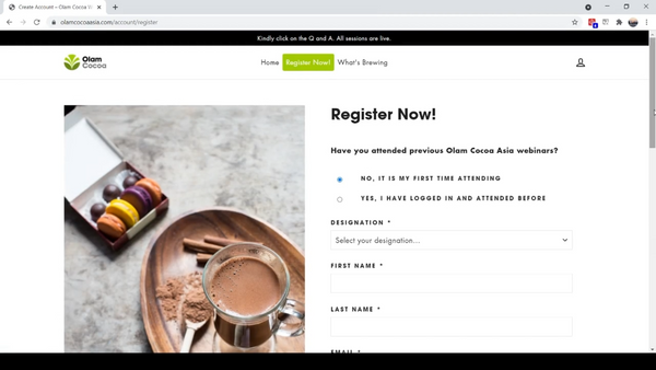 Olam Cocoa Webinar-Powered by Interactive Website