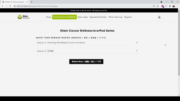 Olam Cocoa Webinar-Powered by Interactive Website