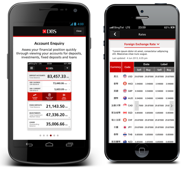 Regional DBS Mobile Banking User Experience Design
