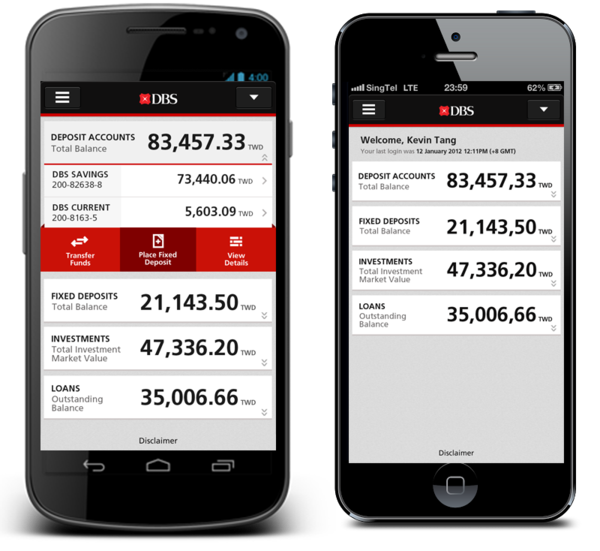 Regional DBS Mobile Banking User Experience Design