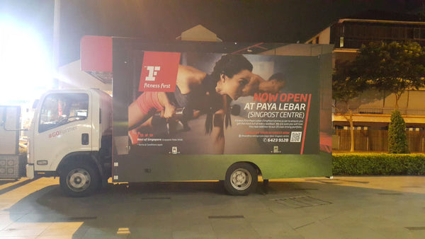 Roving Mobile Truck for Fitness First Paya Lebar Opening @ 3 locations