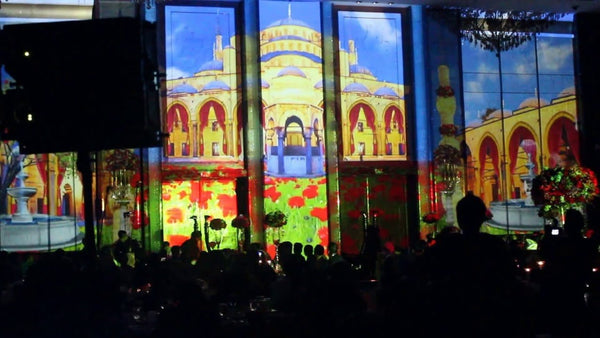 3d projection mapping Singapore | 3D Projection Mapping March-In @ Shangri La