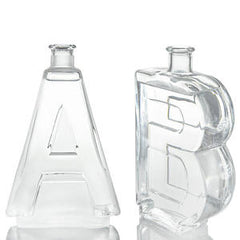 Transparent Glass Letter Container