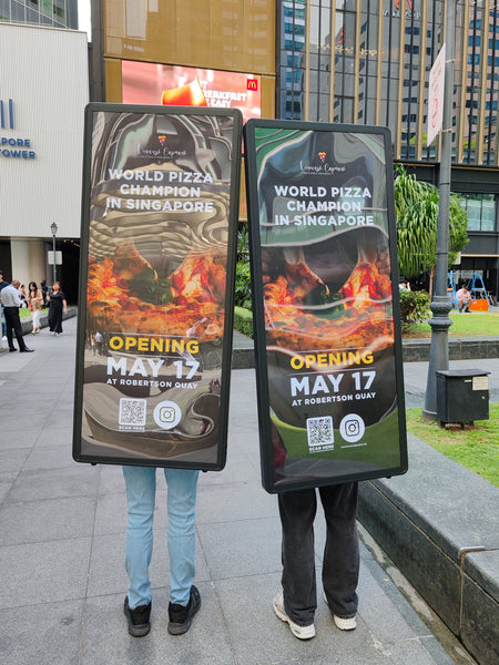 Human Billboard Marketing Activation for Vincenzo Capuano @ One Raffles Place & Stadium