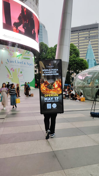 Human Billboard Marketing Activation for Vincenzo Capuano @ One Raffles Place & Stadium