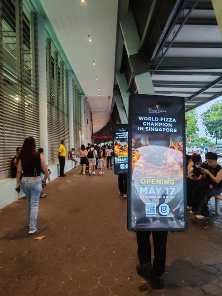 Human Billboard Marketing Activation for Vincenzo Capuano @ One Raffles Place & Stadium