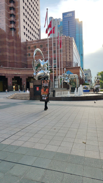 Human Billboard Marketing Activation for Vincenzo Capuano @ One Raffles Place & Stadium