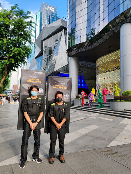 Human Billboard Marketing Activation for Vincenzo Capuano @ One Raffles Place & Stadium