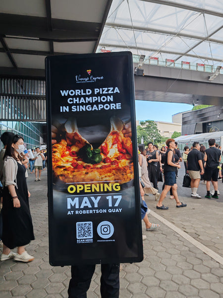 Human Billboard Marketing Activation for Vincenzo Capuano @ One Raffles Place & Stadium