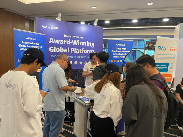 Webull Booth @ CGS Conference | Events agency singapore - Ooffle