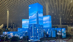 Multifaceted LED Pillar Centerpiece