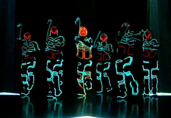 Twin LED Lion Dance With Tron Dancers