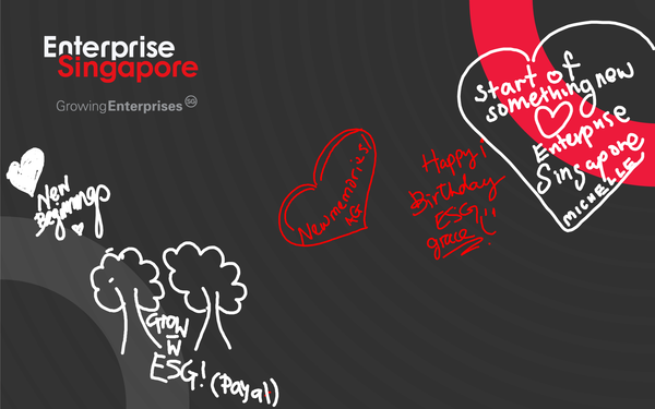 Enterprise Singapore Interactive Digital Signature Doodle Wall @ Savor World