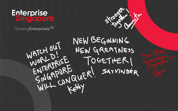 Enterprise Singapore Interactive Digital Signature Doodle Wall @ Savor World