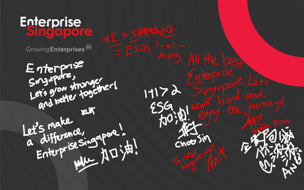 Enterprise Singapore Interactive Digital Signature Doodle Wall @ Savor World