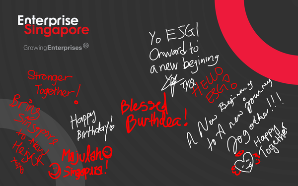 Enterprise Singapore Interactive Digital Signature Doodle Wall @ Savor World