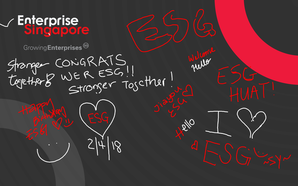 Enterprise Singapore Interactive Digital Signature Doodle Wall @ Savor World