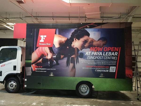 Roving Mobile Truck for Fitness First Paya Lebar Opening @ 3 locations