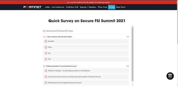 Fortinet Secure FSI Summit 2021
