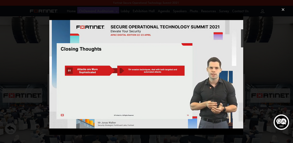 Fortinet APAC Operational Technology Summit 2021