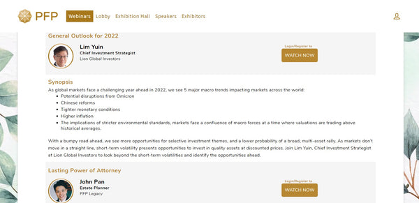 PFPFA Wealth in Wellness Virtual Extravaganza