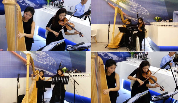 Harp & Violin Duo @ Singapore Expo for ABS Launch Event | Harp & Violin Duo @ Singapore Expo for ABS Launch Event