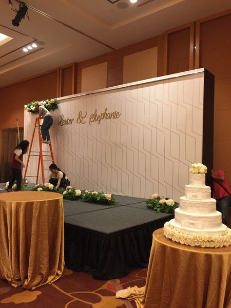 Lester & Stephanie Wedding Backdrop