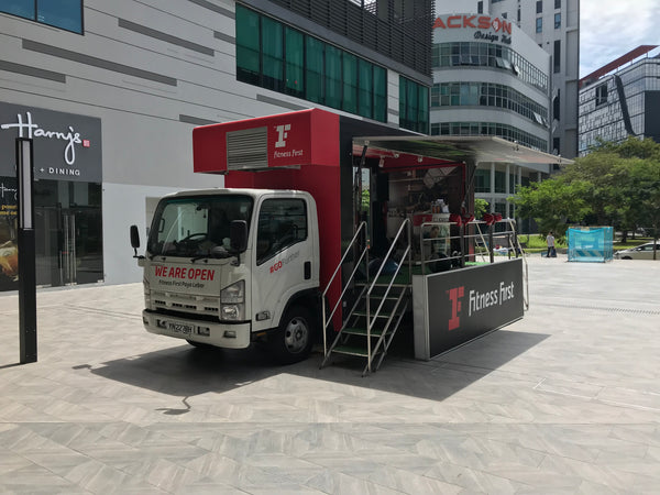 Roving Mobile Truck for Fitness First Paya Lebar Opening @ 3 locations
