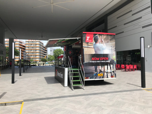 Roving Mobile Truck for Fitness First Paya Lebar Opening @ 3 locations