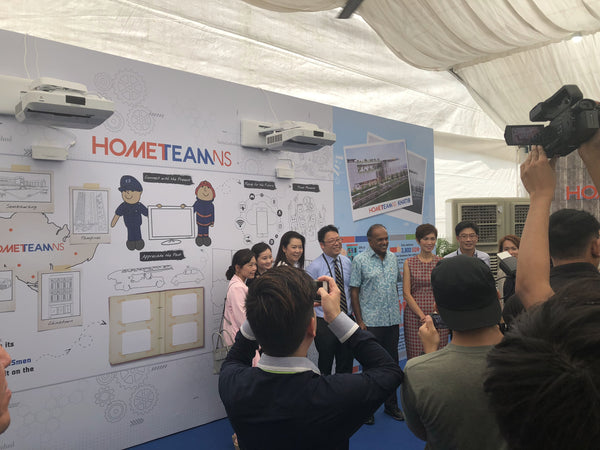 Interactive Projection Wall @ Groundbreaking Ceremony of HomeTeamNS Khatib Clubhouse