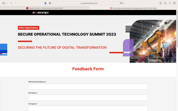 Fortinet Secure Operational Technology Summit 2023 @ APAC
