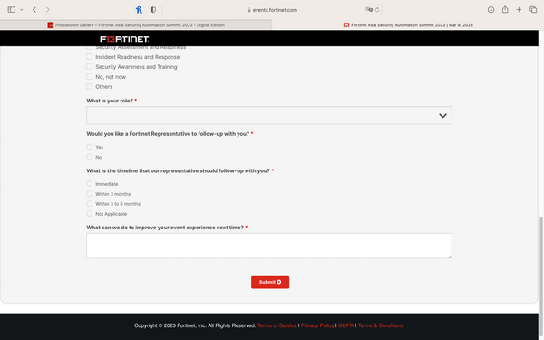 Fortinet Asia Security Automation Summit 2023 @ APAC