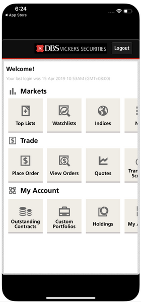 DBS Vickers Mobile User Experience